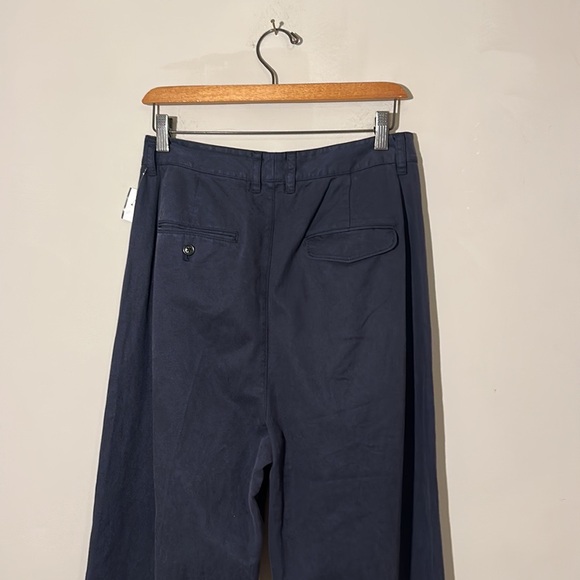 NEW Alex Mill Navy Pleated Tapered cotton trouser pants women size 6 - Picture 6 of 7